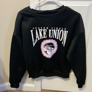 thick black crew neck